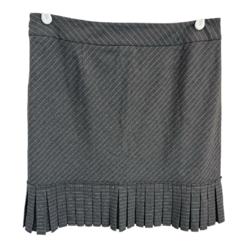 INC International Concepts Pinstripe Pleated Hem Skirt Size 12